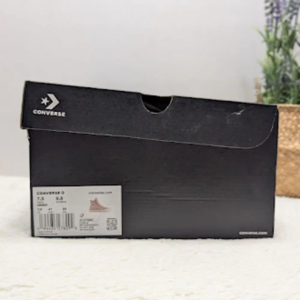 Converse CTAS Miso Glaze Alpaca Faux Fur Hi Top Sneakers + Bag Women's 9.5 NIB